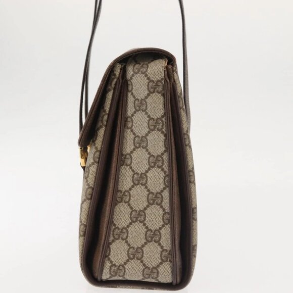 GUCCI GG Supreme Hand Bag PVC Beige Gold 116 02 080 Auth BA6160 - Picture 4 of 15